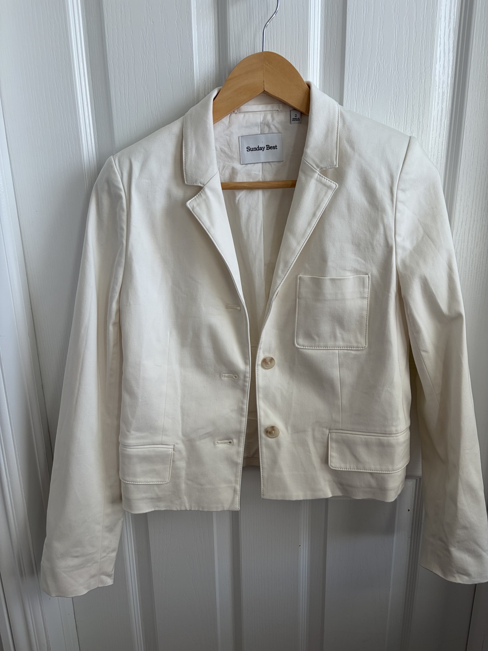 Sunday Best White Blazer - Size 2